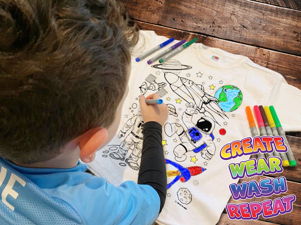 Space Colour in T-shirt: Age 3-4