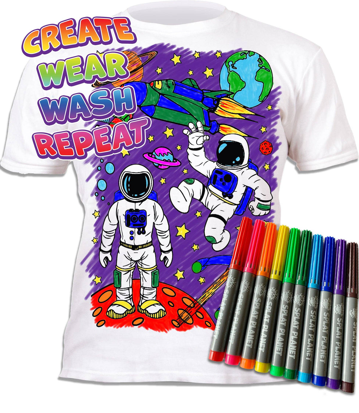 Space Colour in T-shirt: Age 3-4