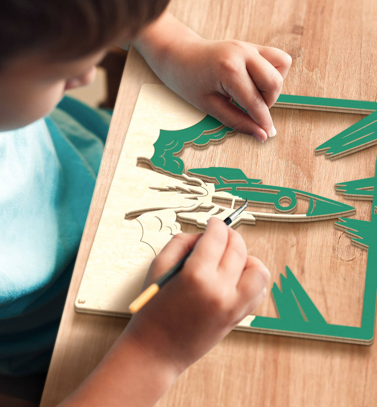Wooden Spaceship Art Craft Kit
