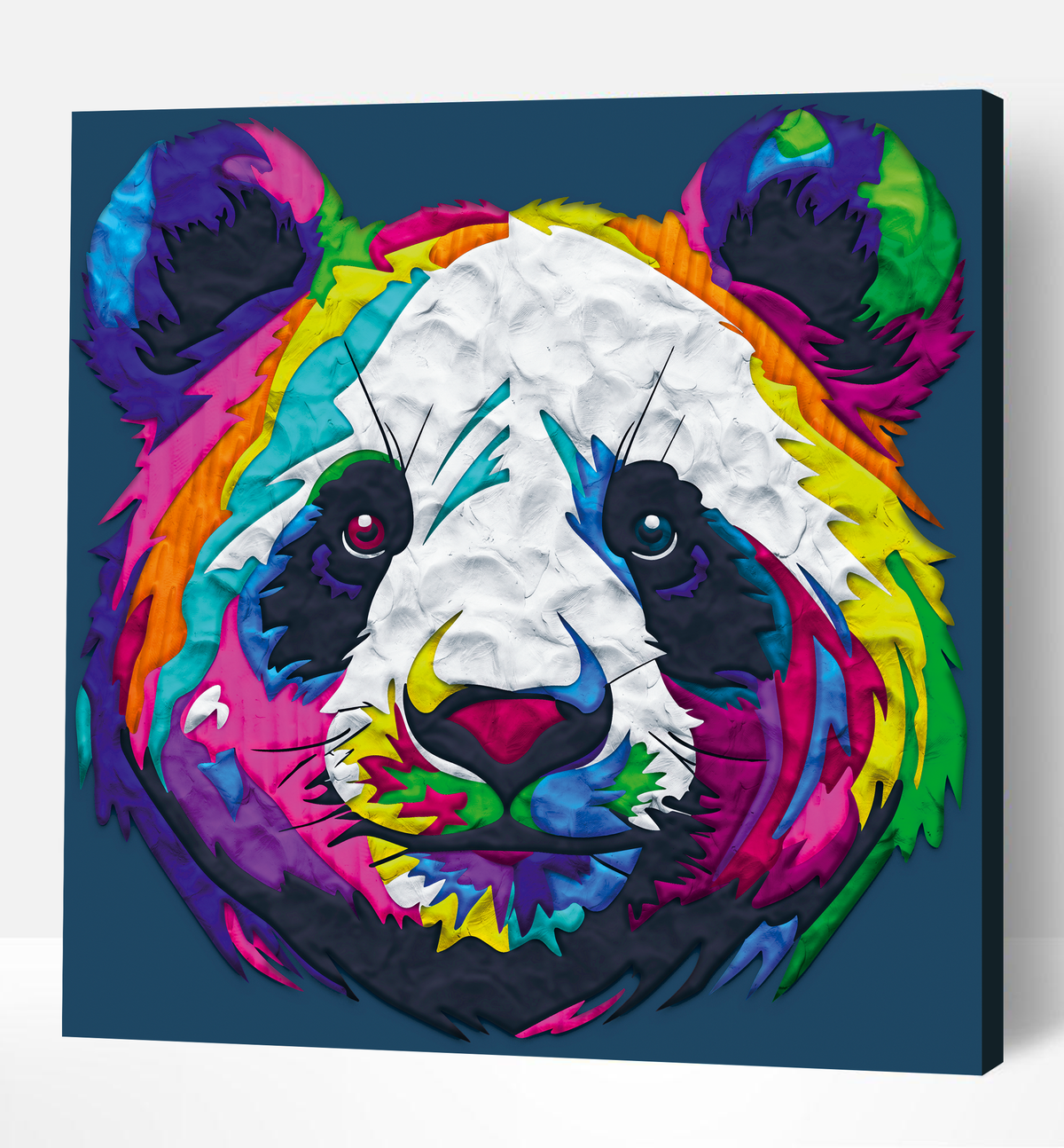 Panda Clay Painting 30x30cm