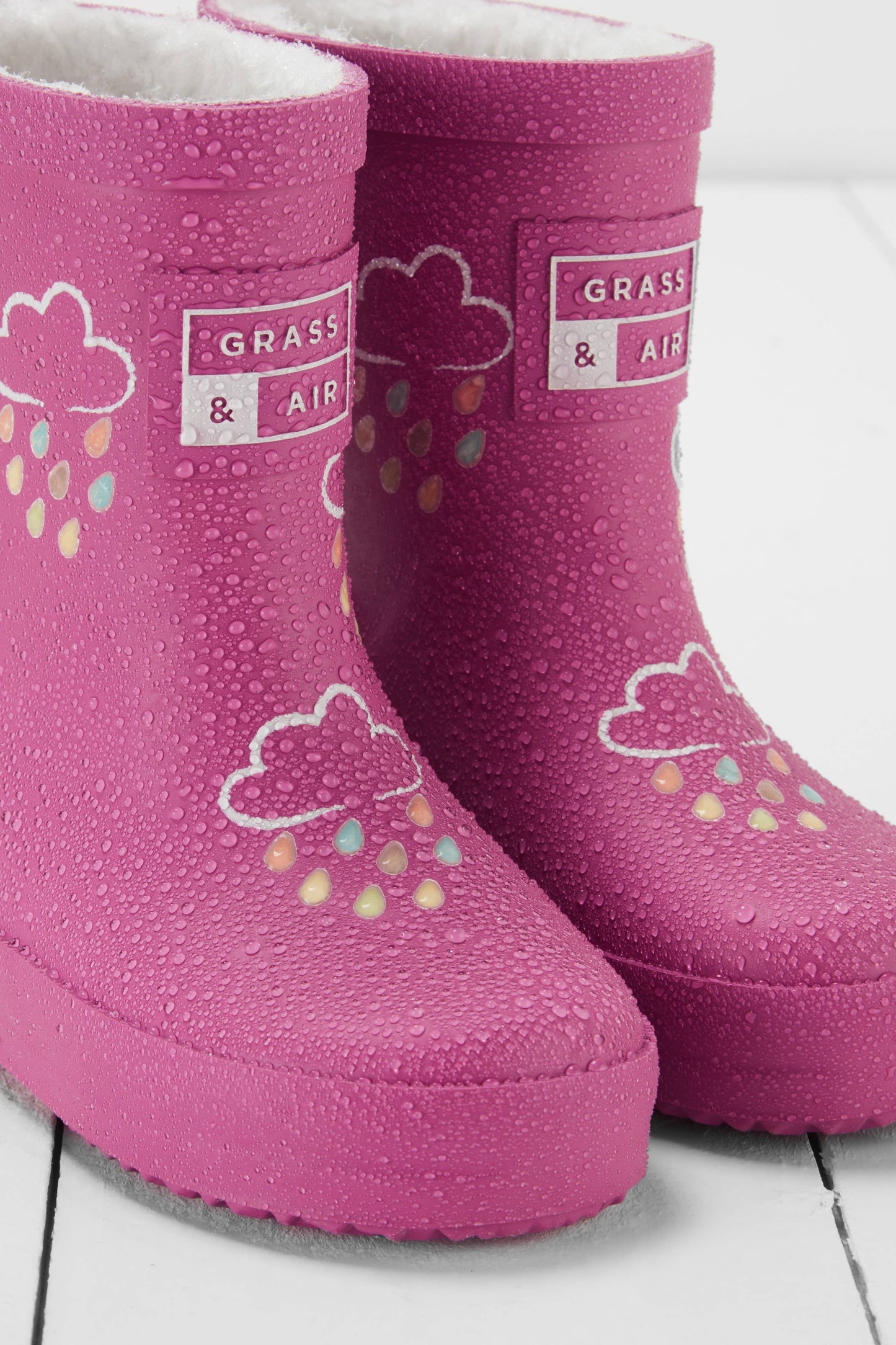 Orchid Pink Colour-Changing Kids Wellies: 3 infant