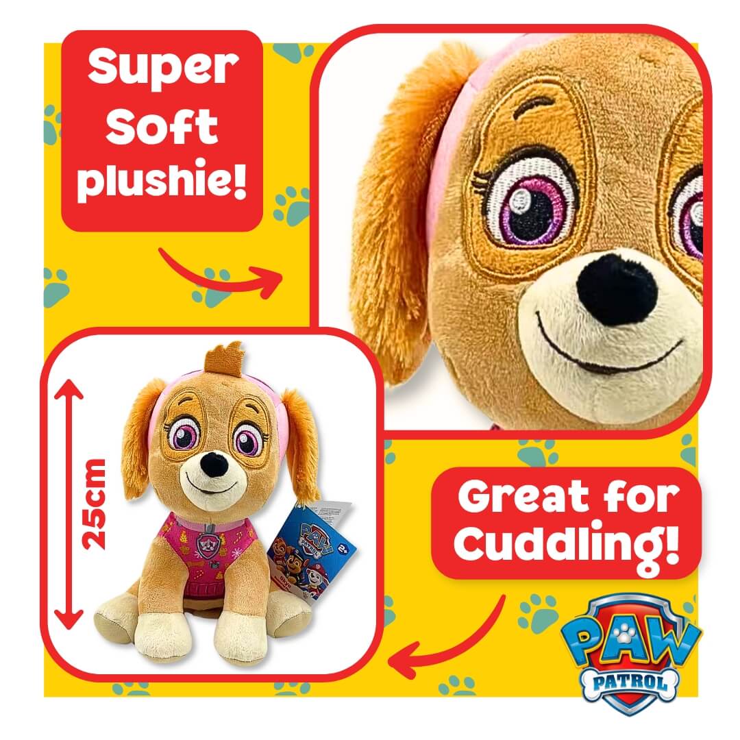 Paw Patrol Skye 25cm Medium Sitting Plush