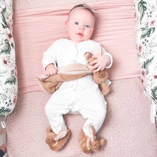 Bunny Baby Plush Soft Toy Soother Comforter Brown 29 X 29CM