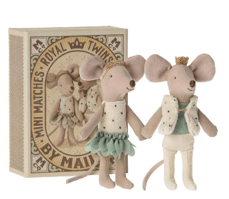 Maileg Royal Twins Mice - Little Sister and Brother in a Box